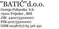 BATIC,proizvodnja,trgovina,usluge